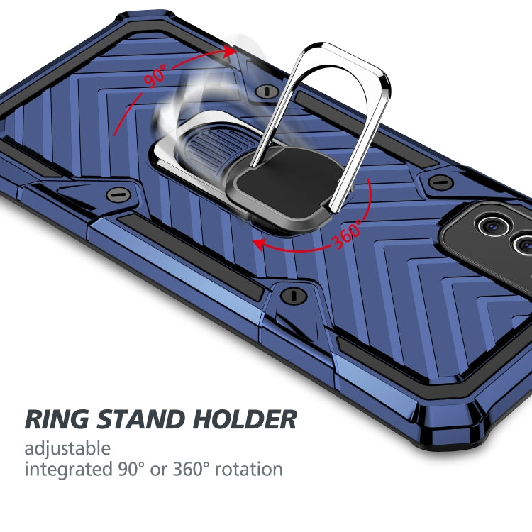 For Samsung Galaxy A41 Cool Armor PC + TPU Shockproof Case with 360 Degree Rotation Ring Holder
