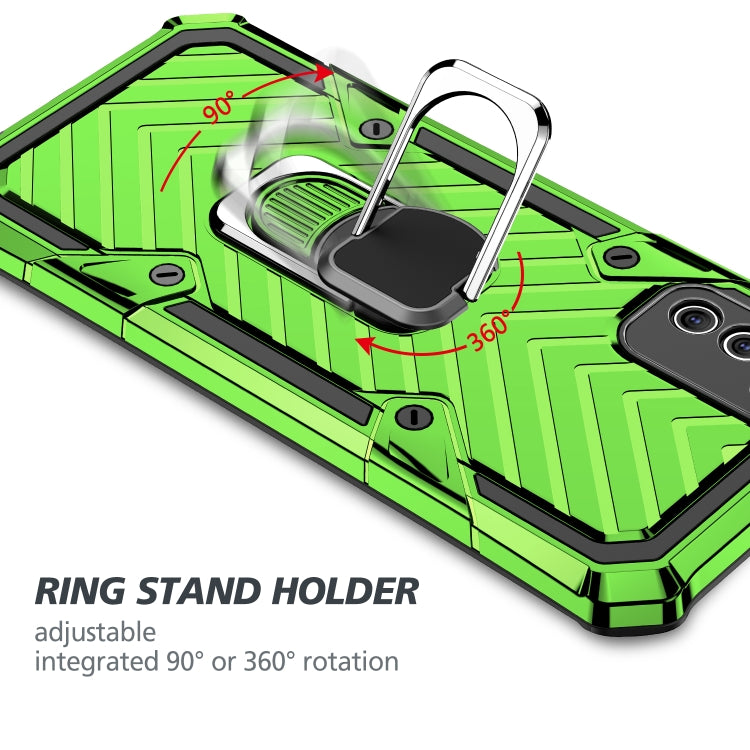For Samsung Galaxy A41 Cool Armor PC + TPU Shockproof Case with 360 Degree Rotation Ring Holder