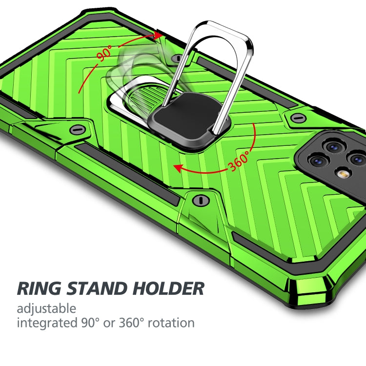 For Samsung Galaxy A71 Cool Armor PC + TPU Shockproof Case with 360 Degree Rotation Ring Holder