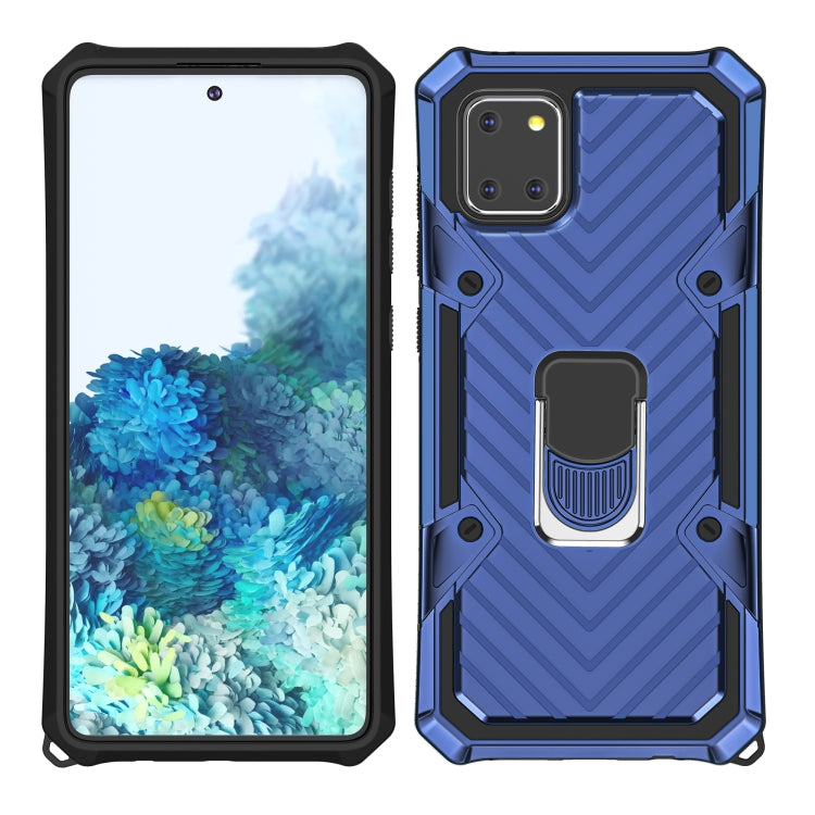 For Samsung Galaxy A81 Cool Armor PC + TPU Shockproof Case with 360 Degree Rotation Ring Holder