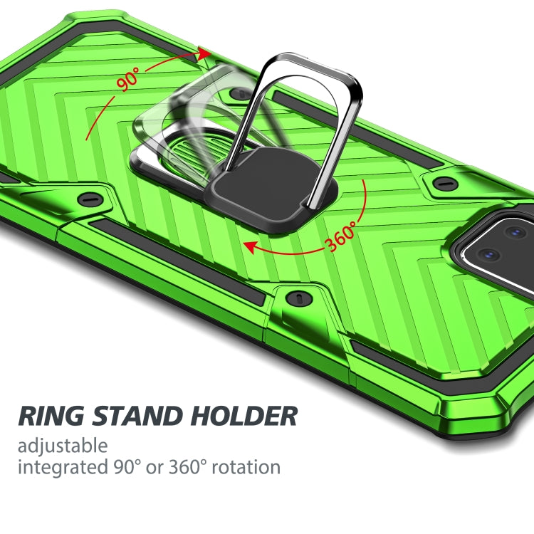 For Samsung Galaxy A81 Cool Armor PC + TPU Shockproof Case with 360 Degree Rotation Ring Holder