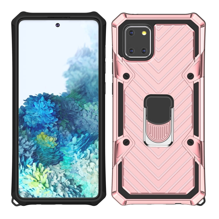 For Samsung Galaxy A81 Cool Armor PC + TPU Shockproof Case with 360 Degree Rotation Ring Holder