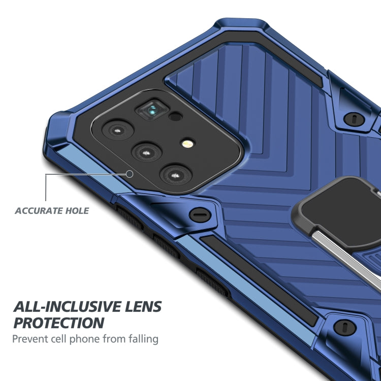 For Samsung Galaxy A91 Cool Armor PC + TPU Shockproof Case with 360 Degree Rotation Ring Holder