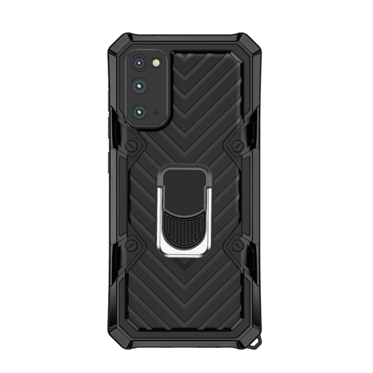 For Samsung Galaxy S20 Cool Armor PC + TPU Shockproof Case with 360 Degree Rotation Ring Holder