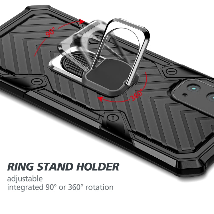 For Samsung Galaxy S20 Cool Armor PC + TPU Shockproof Case with 360 Degree Rotation Ring Holder