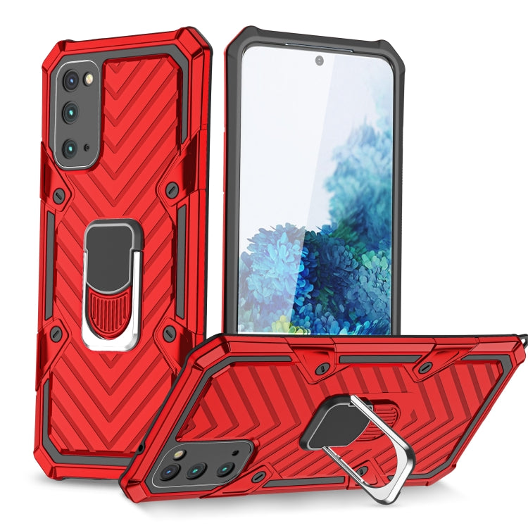 For Samsung Galaxy S20 Cool Armor PC + TPU Shockproof Case with 360 Degree Rotation Ring Holder