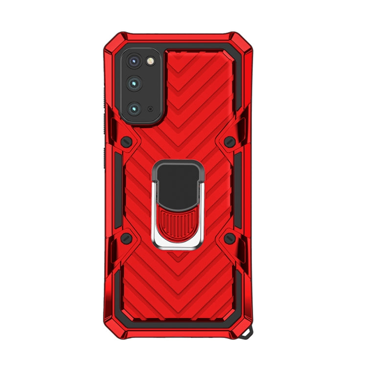 For Samsung Galaxy S20 Cool Armor PC + TPU Shockproof Case with 360 Degree Rotation Ring Holder