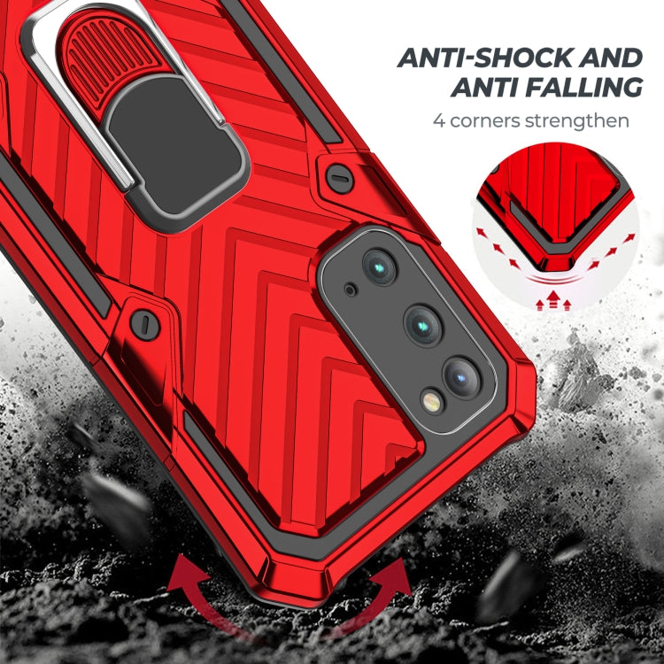 For Samsung Galaxy S20 Cool Armor PC + TPU Shockproof Case with 360 Degree Rotation Ring Holder