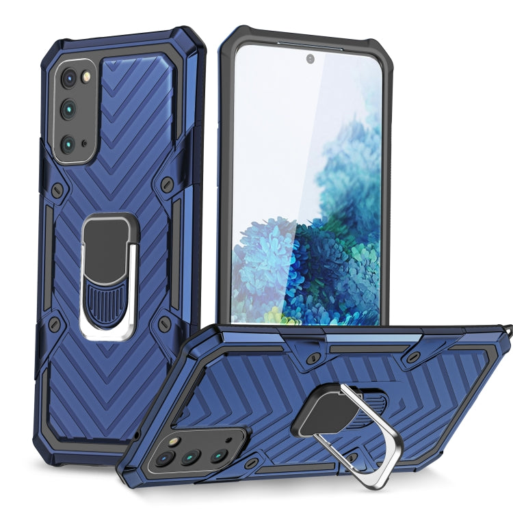 For Samsung Galaxy S20 Cool Armor PC + TPU Shockproof Case with 360 Degree Rotation Ring Holder