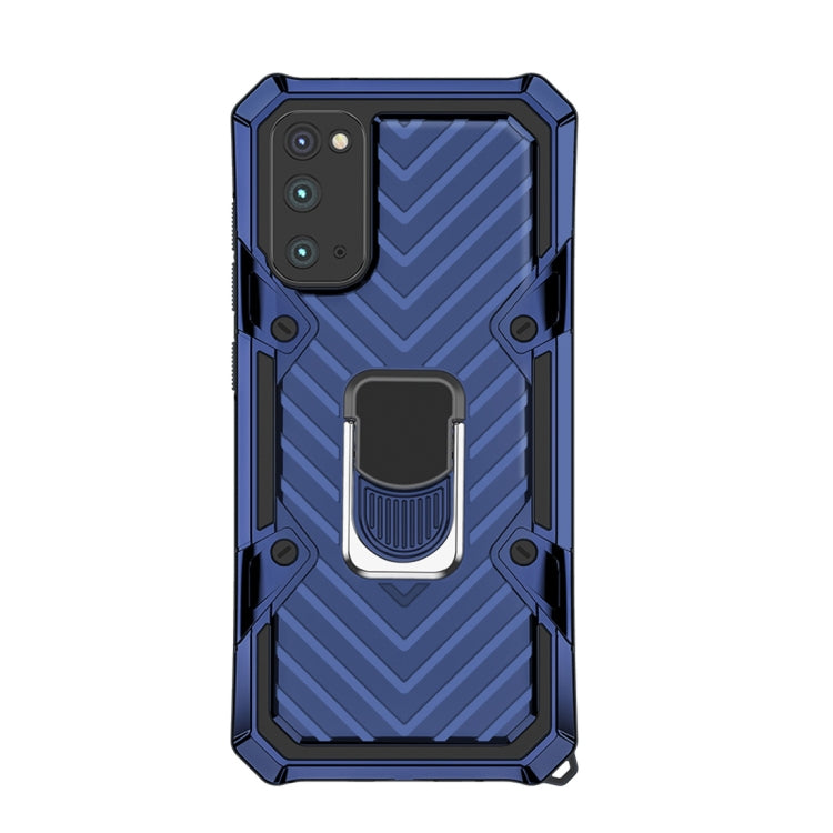 For Samsung Galaxy S20 Cool Armor PC + TPU Shockproof Case with 360 Degree Rotation Ring Holder