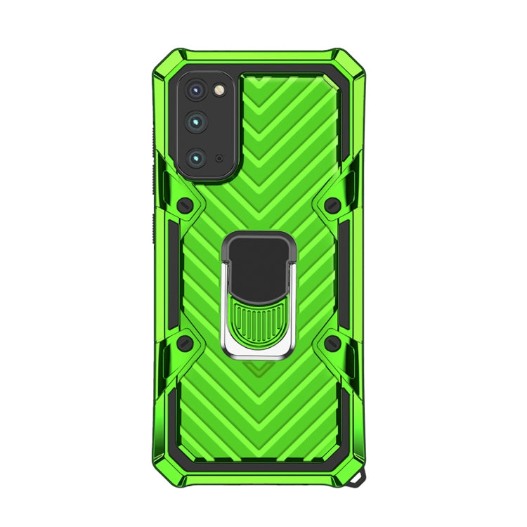For Samsung Galaxy S20 Cool Armor PC + TPU Shockproof Case with 360 Degree Rotation Ring Holder
