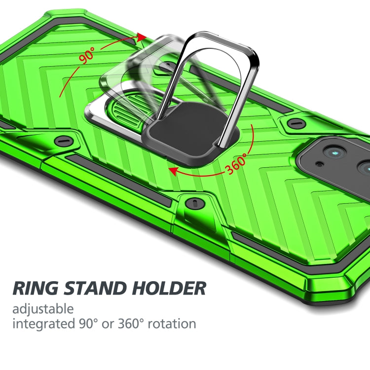 For Samsung Galaxy S20 Cool Armor PC + TPU Shockproof Case with 360 Degree Rotation Ring Holder