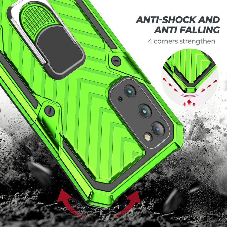 For Samsung Galaxy S20 Cool Armor PC + TPU Shockproof Case with 360 Degree Rotation Ring Holder