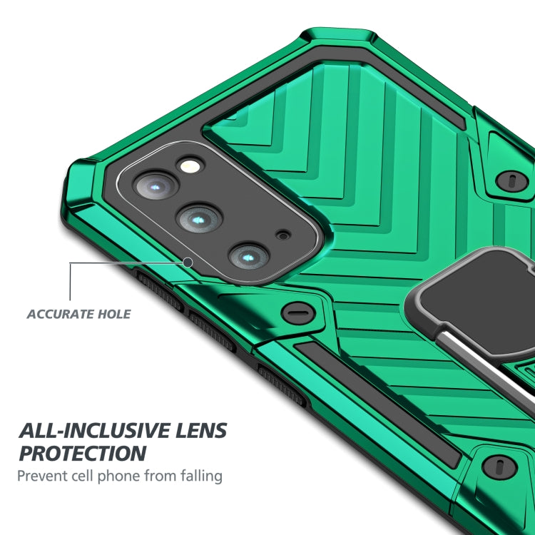 For Samsung Galaxy S20 Cool Armor PC + TPU Shockproof Case with 360 Degree Rotation Ring Holder