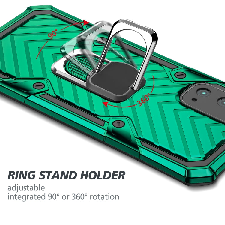 For Samsung Galaxy S20 Cool Armor PC + TPU Shockproof Case with 360 Degree Rotation Ring Holder