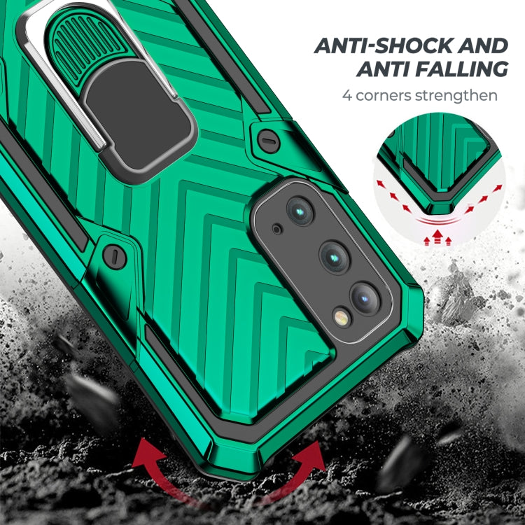 For Samsung Galaxy S20 Cool Armor PC + TPU Shockproof Case with 360 Degree Rotation Ring Holder