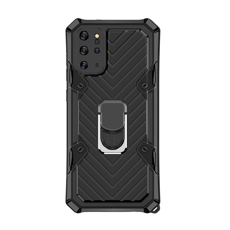 For Samsung Galaxy S20+ Cool Armor PC + TPU Shockproof Case with 360 Degree Rotation Ring Holder