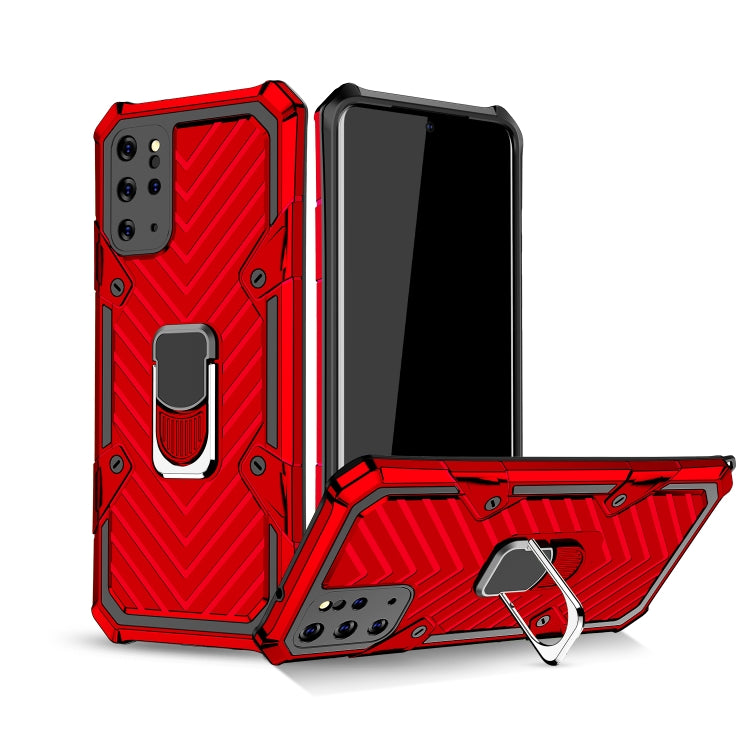 For Samsung Galaxy S20+ Cool Armor PC + TPU Shockproof Case with 360 Degree Rotation Ring Holder