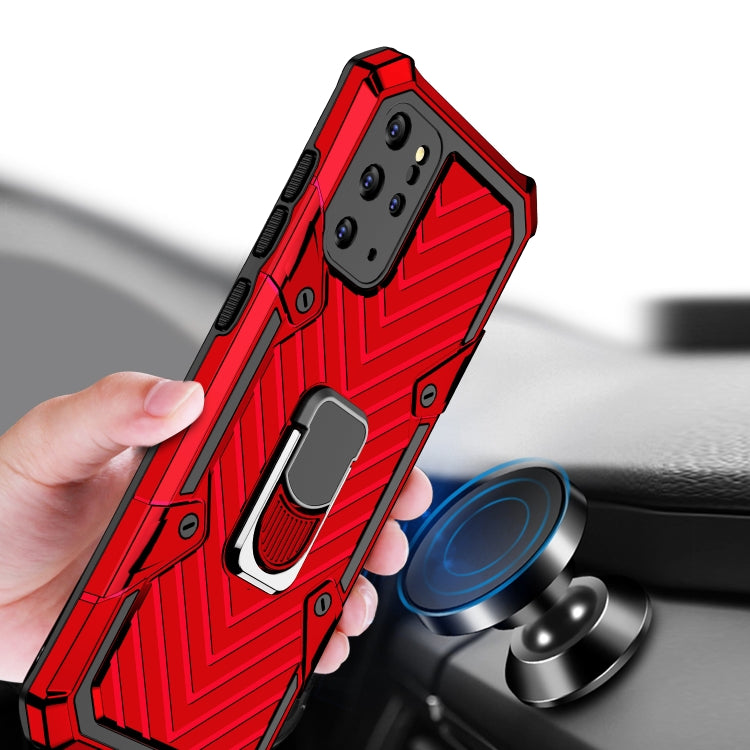 For Samsung Galaxy S20+ Cool Armor PC + TPU Shockproof Case with 360 Degree Rotation Ring Holder