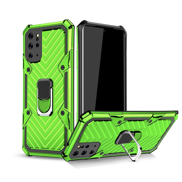 For Samsung Galaxy S20+ Cool Armor PC + TPU Shockproof Case with 360 Degree Rotation Ring Holder