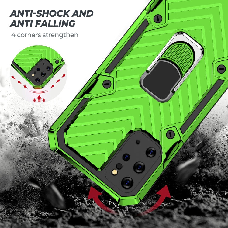 For Samsung Galaxy S20+ Cool Armor PC + TPU Shockproof Case with 360 Degree Rotation Ring Holder