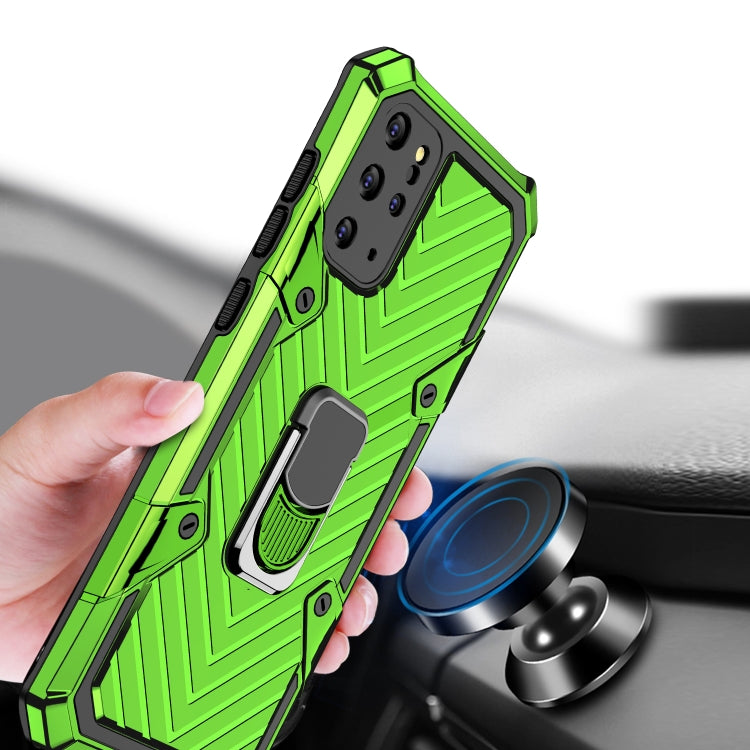 For Samsung Galaxy S20+ Cool Armor PC + TPU Shockproof Case with 360 Degree Rotation Ring Holder