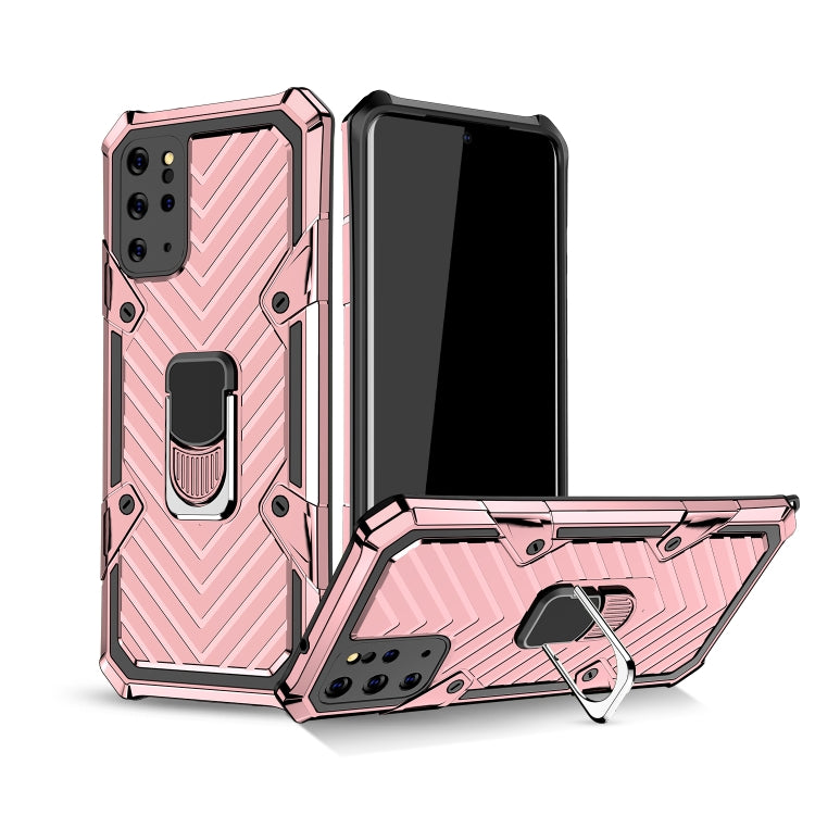For Samsung Galaxy S20+ Cool Armor PC + TPU Shockproof Case with 360 Degree Rotation Ring Holder