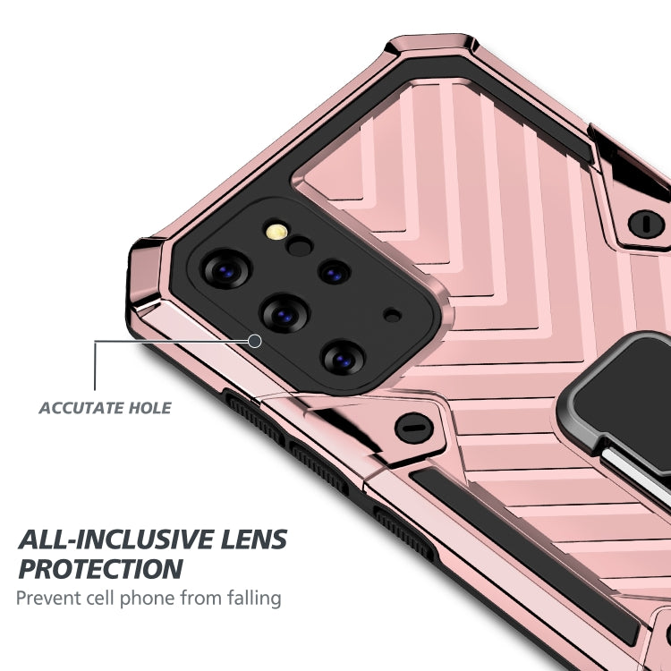 For Samsung Galaxy S20+ Cool Armor PC + TPU Shockproof Case with 360 Degree Rotation Ring Holder
