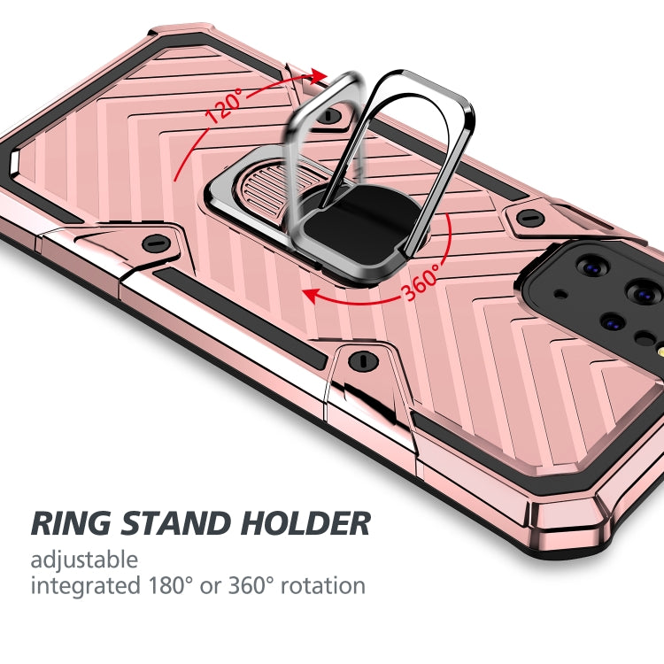 For Samsung Galaxy S20+ Cool Armor PC + TPU Shockproof Case with 360 Degree Rotation Ring Holder