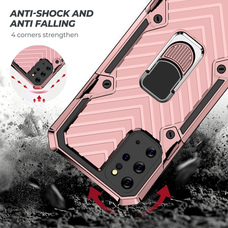For Samsung Galaxy S20+ Cool Armor PC + TPU Shockproof Case with 360 Degree Rotation Ring Holder