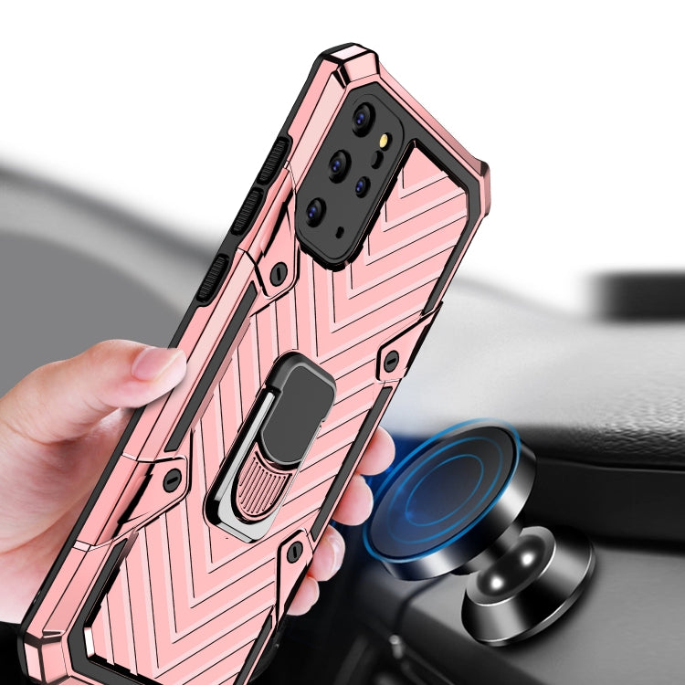 For Samsung Galaxy S20+ Cool Armor PC + TPU Shockproof Case with 360 Degree Rotation Ring Holder