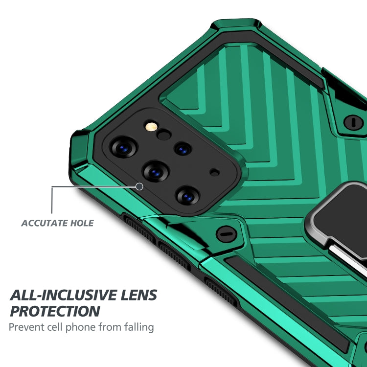 For Samsung Galaxy S20+ Cool Armor PC + TPU Shockproof Case with 360 Degree Rotation Ring Holder