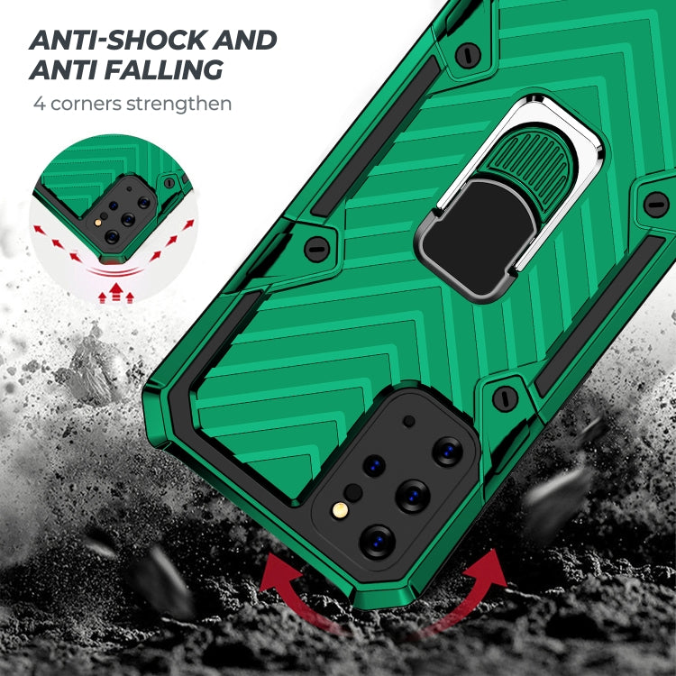 For Samsung Galaxy S20+ Cool Armor PC + TPU Shockproof Case with 360 Degree Rotation Ring Holder
