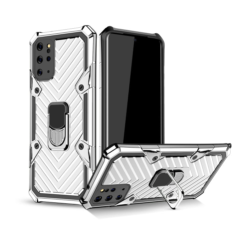 For Samsung Galaxy S20+ Cool Armor PC + TPU Shockproof Case with 360 Degree Rotation Ring Holder