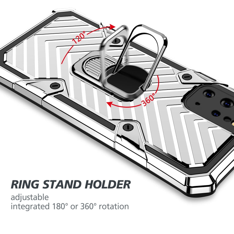For Samsung Galaxy S20+ Cool Armor PC + TPU Shockproof Case with 360 Degree Rotation Ring Holder