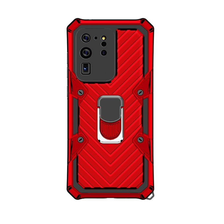 For Samsung Galaxy S20 Ultra Cool Armor PC + TPU Shockproof Case with 360 Degree Rotation Ring Holder
