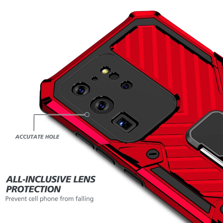 For Samsung Galaxy S20 Ultra Cool Armor PC + TPU Shockproof Case with 360 Degree Rotation Ring Holder