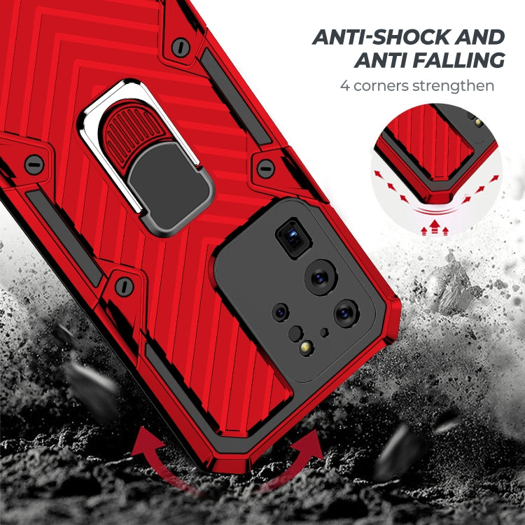 For Samsung Galaxy S20 Ultra Cool Armor PC + TPU Shockproof Case with 360 Degree Rotation Ring Holder