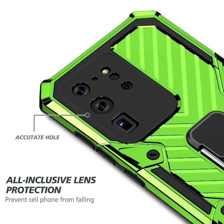 For Samsung Galaxy S20 Ultra Cool Armor PC + TPU Shockproof Case with 360 Degree Rotation Ring Holder
