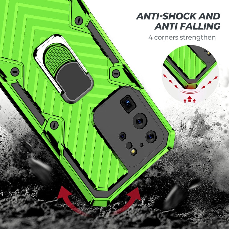 For Samsung Galaxy S20 Ultra Cool Armor PC + TPU Shockproof Case with 360 Degree Rotation Ring Holder