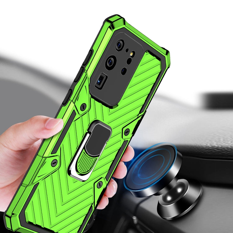 For Samsung Galaxy S20 Ultra Cool Armor PC + TPU Shockproof Case with 360 Degree Rotation Ring Holder