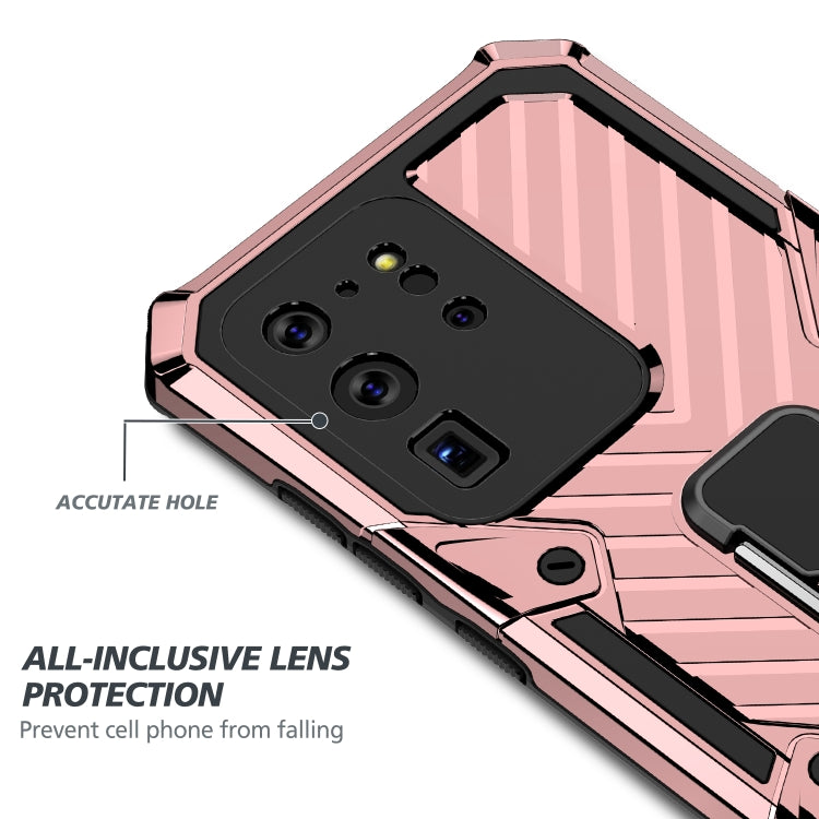 For Samsung Galaxy S20 Ultra Cool Armor PC + TPU Shockproof Case with 360 Degree Rotation Ring Holder