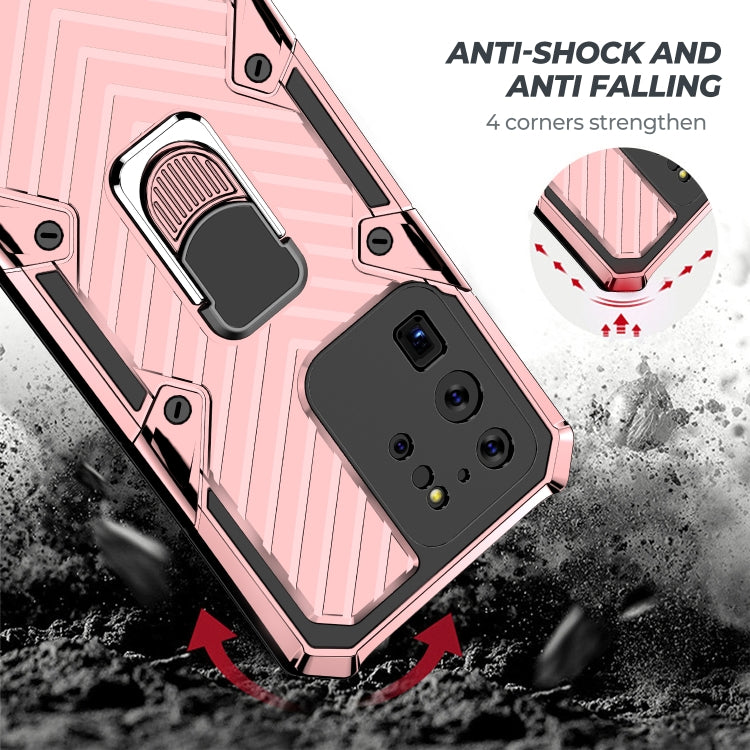For Samsung Galaxy S20 Ultra Cool Armor PC + TPU Shockproof Case with 360 Degree Rotation Ring Holder