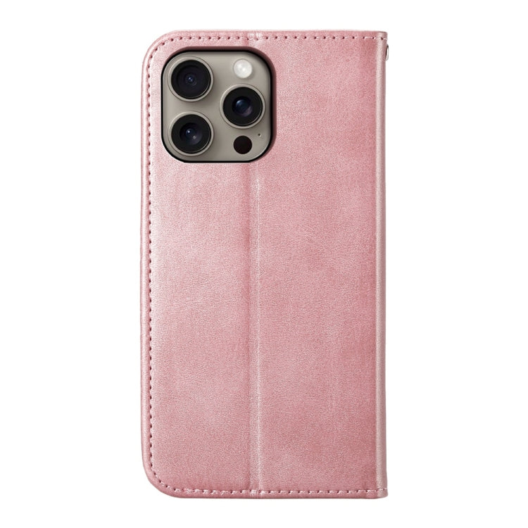 For iPhone 16 Pro Max Cubic Grid Calf Texture Magnetic Leather Phone Case