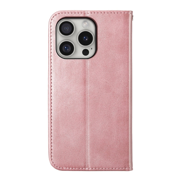 For iPhone 16 Pro Cubic Grid Calf Texture Magnetic Leather Phone Case