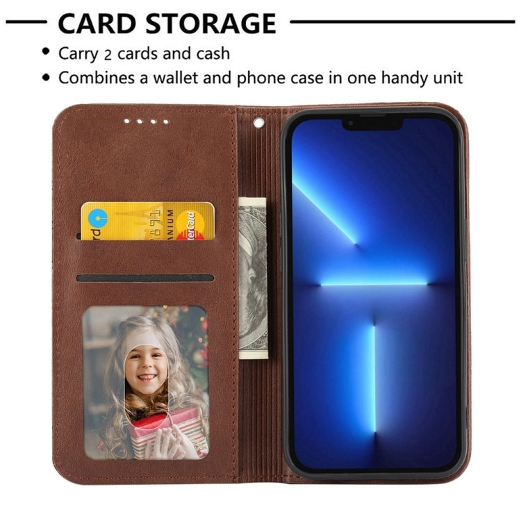For iPhone 16 Plus Cubic Grid Calf Texture Magnetic Leather Phone Case