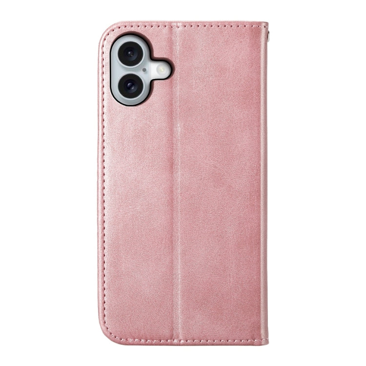 For iPhone 16 Plus Cubic Grid Calf Texture Magnetic Leather Phone Case