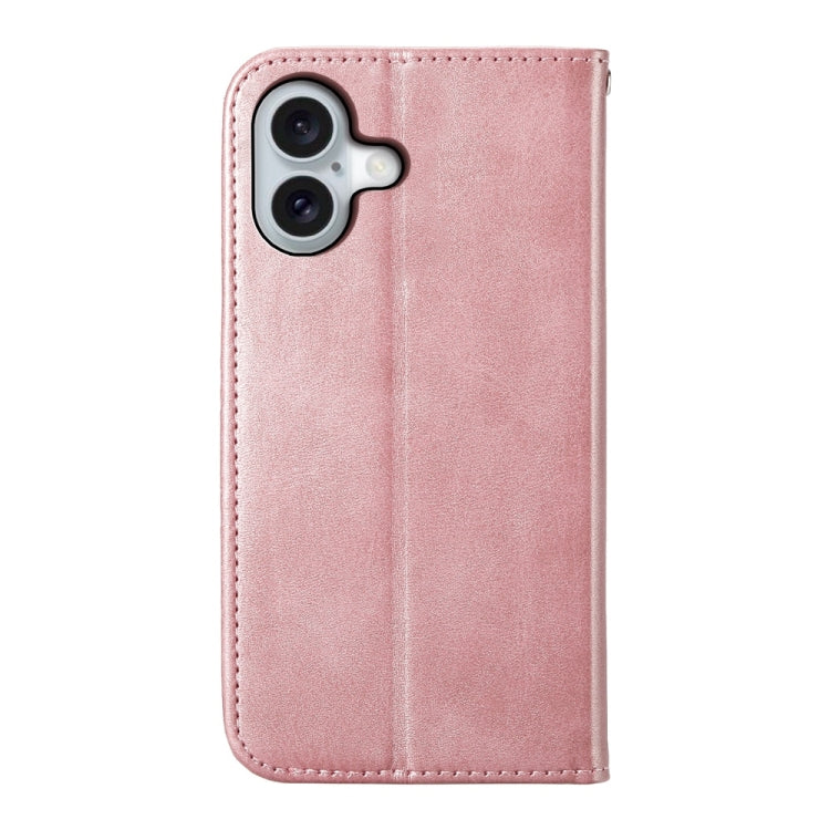 For iPhone 16 Cubic Grid Calf Texture Magnetic Leather Phone Case