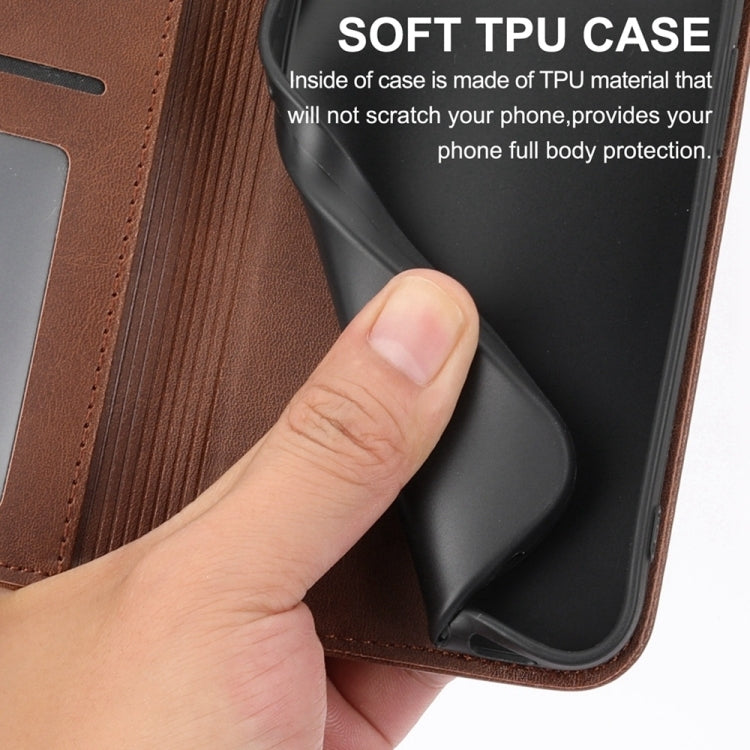 For iPhone 17e / 16e Cubic Grid Calf Texture Magnetic Leather Phone Case