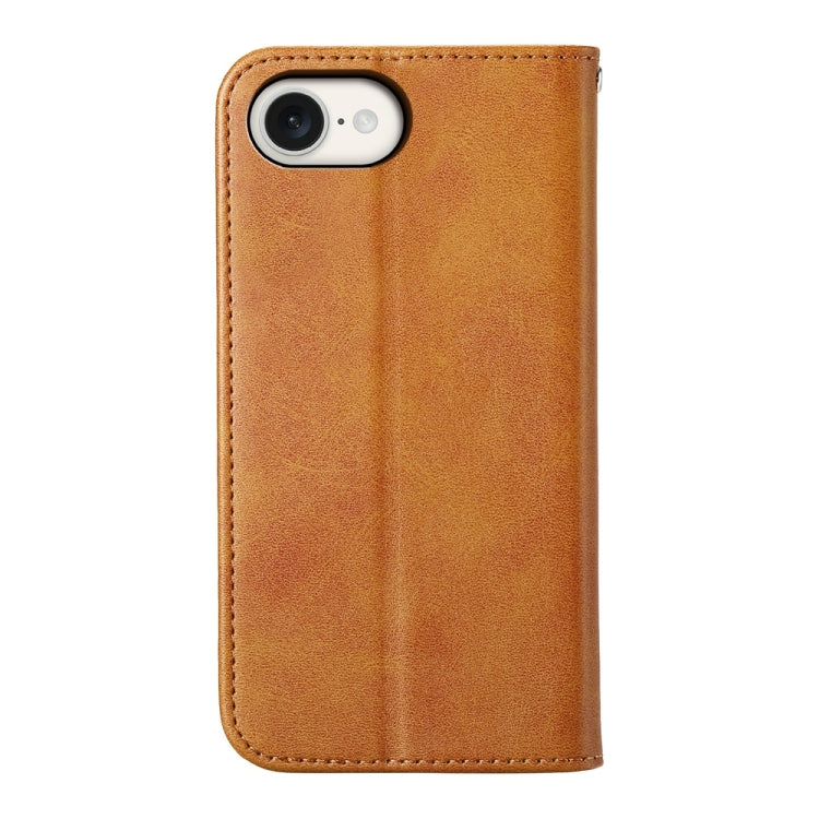 For iPhone 17e / 16e Cubic Grid Calf Texture Magnetic Leather Phone Case